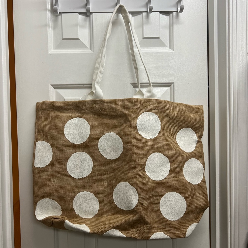 Ikea Tankvard Polka Dot Tote with Matching Zip Pouches
